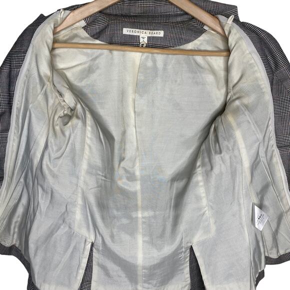 Veronica Beard Paloma Dickey Zip Plaid Blazer Jacket Wool Blend size 2 - Picture 9 of 9